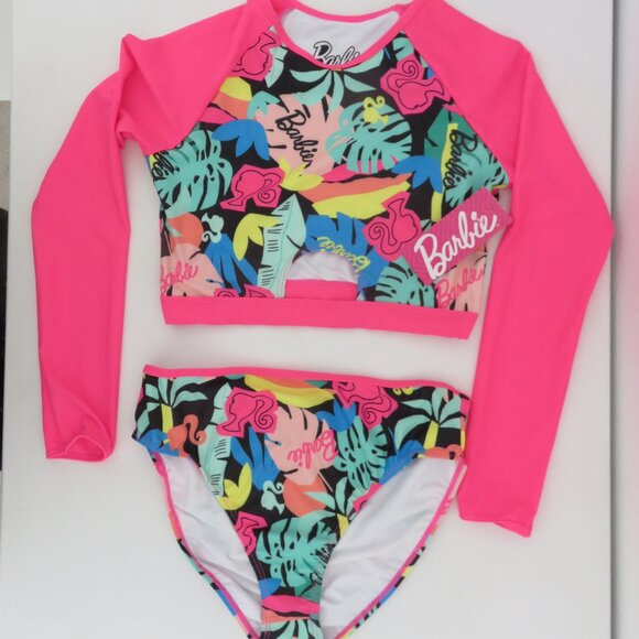 (#109) Barbie two-piece size 14L girls swimsuit - Picture 1 of 10